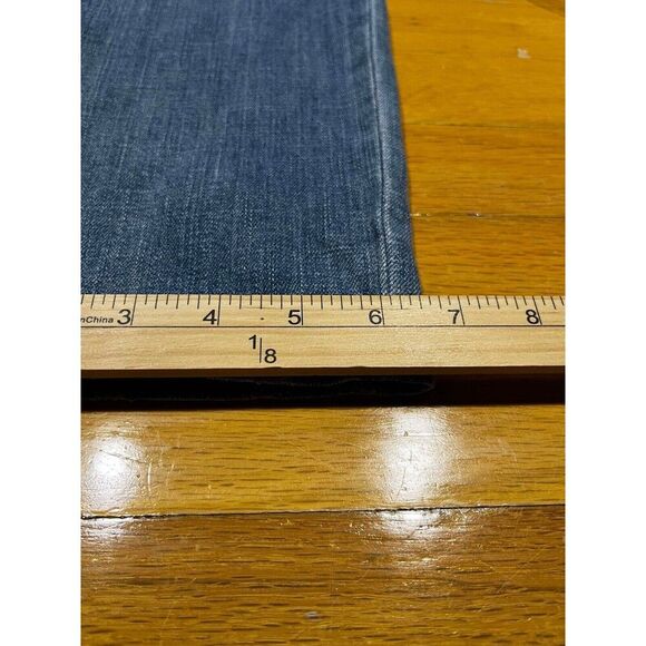 Gap 1969 Women's Jeans Size 29 R Real Straight Blue Whiskered Faded Embellished - Picture 10 of 10